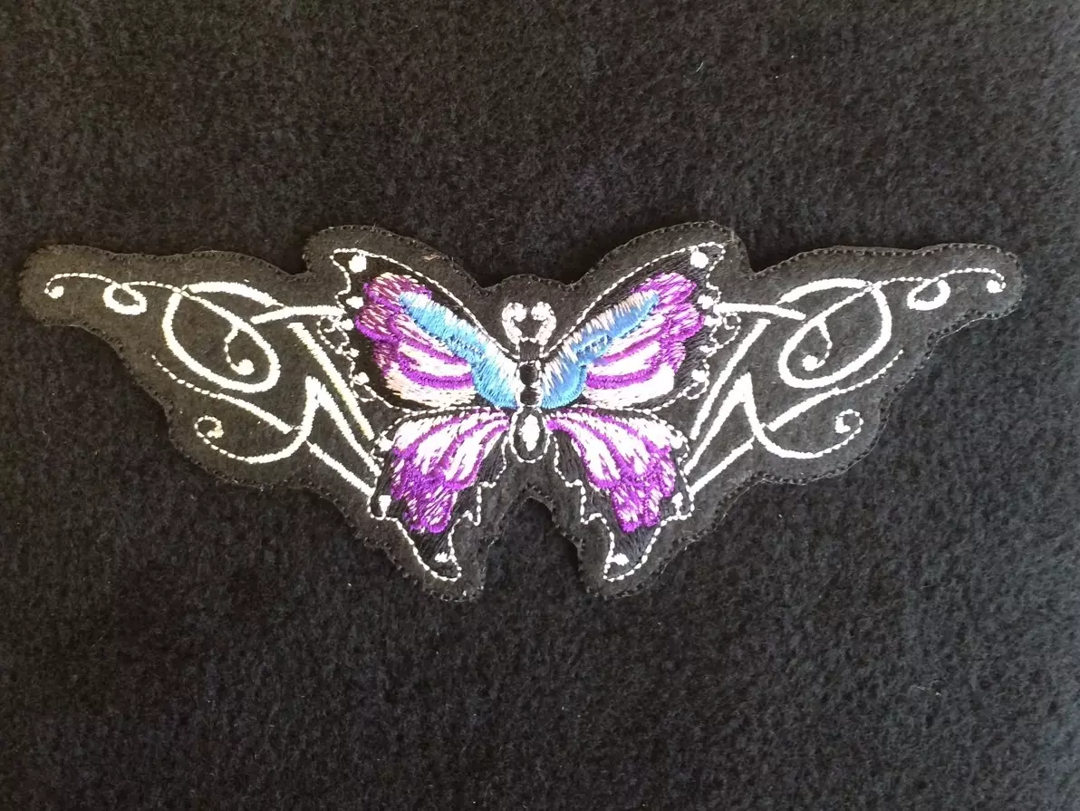 Lavender Butterfly with Wings Patch