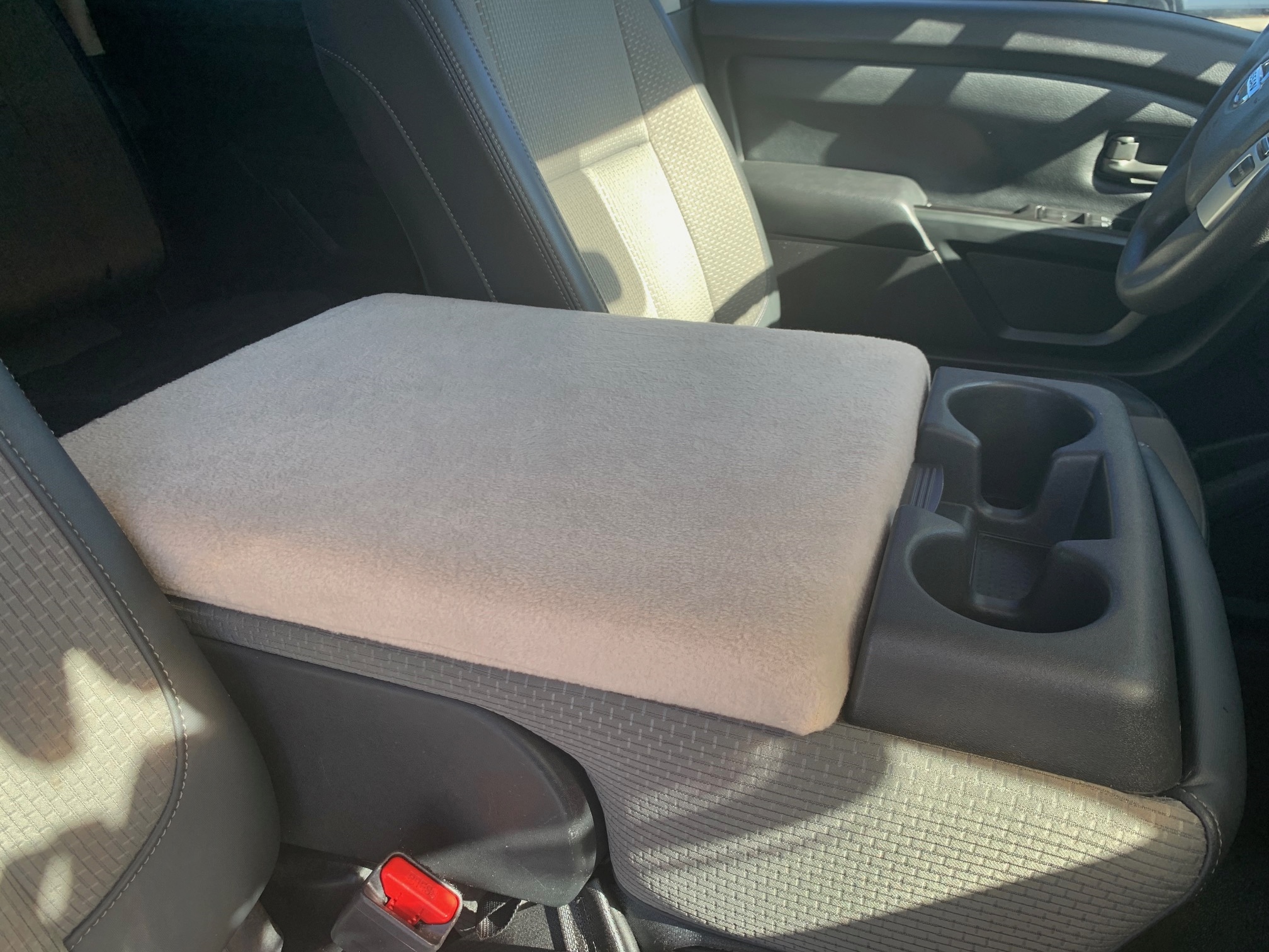 Buy Fleece Center Console Armrest Cover Fits the Nissan Titan 2014-2021 (With Front Middle Seat)