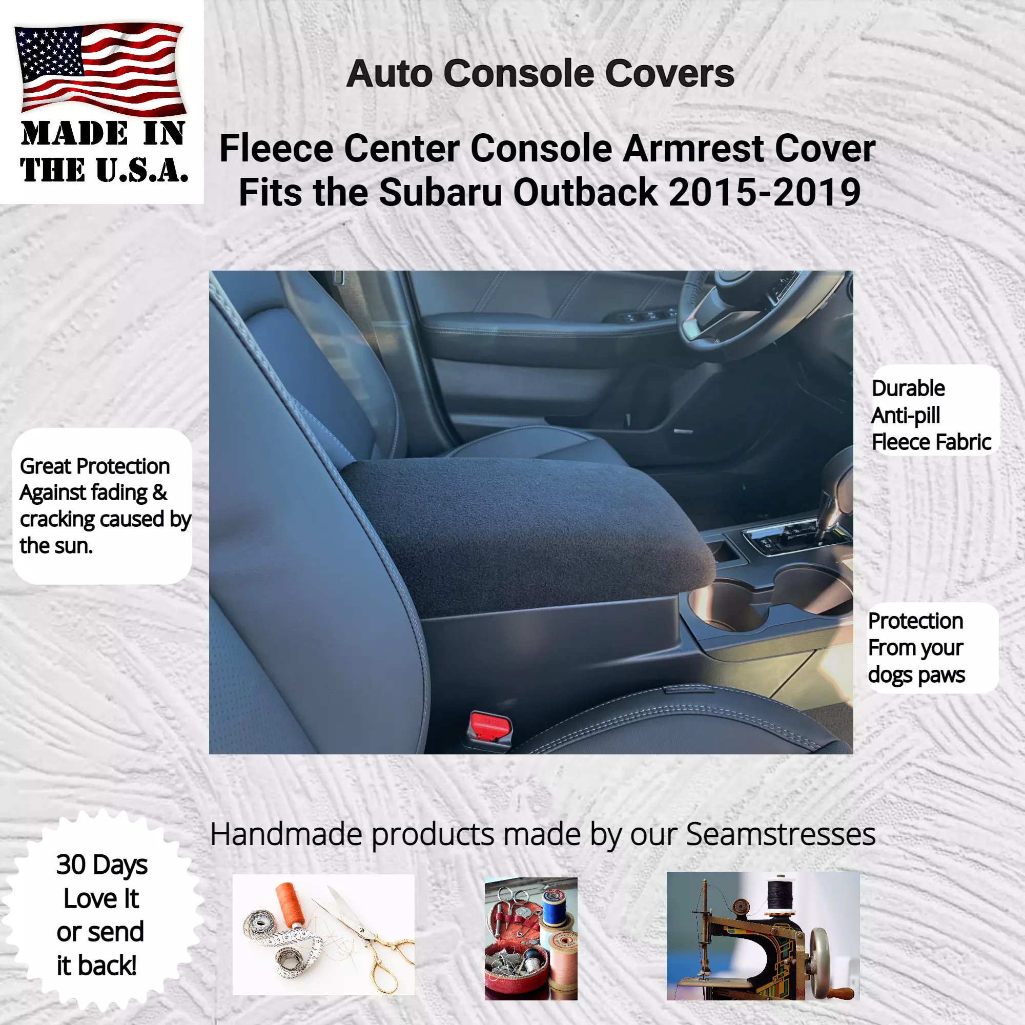 Fleece Console Cover - Subaru Outback 2015-2019
