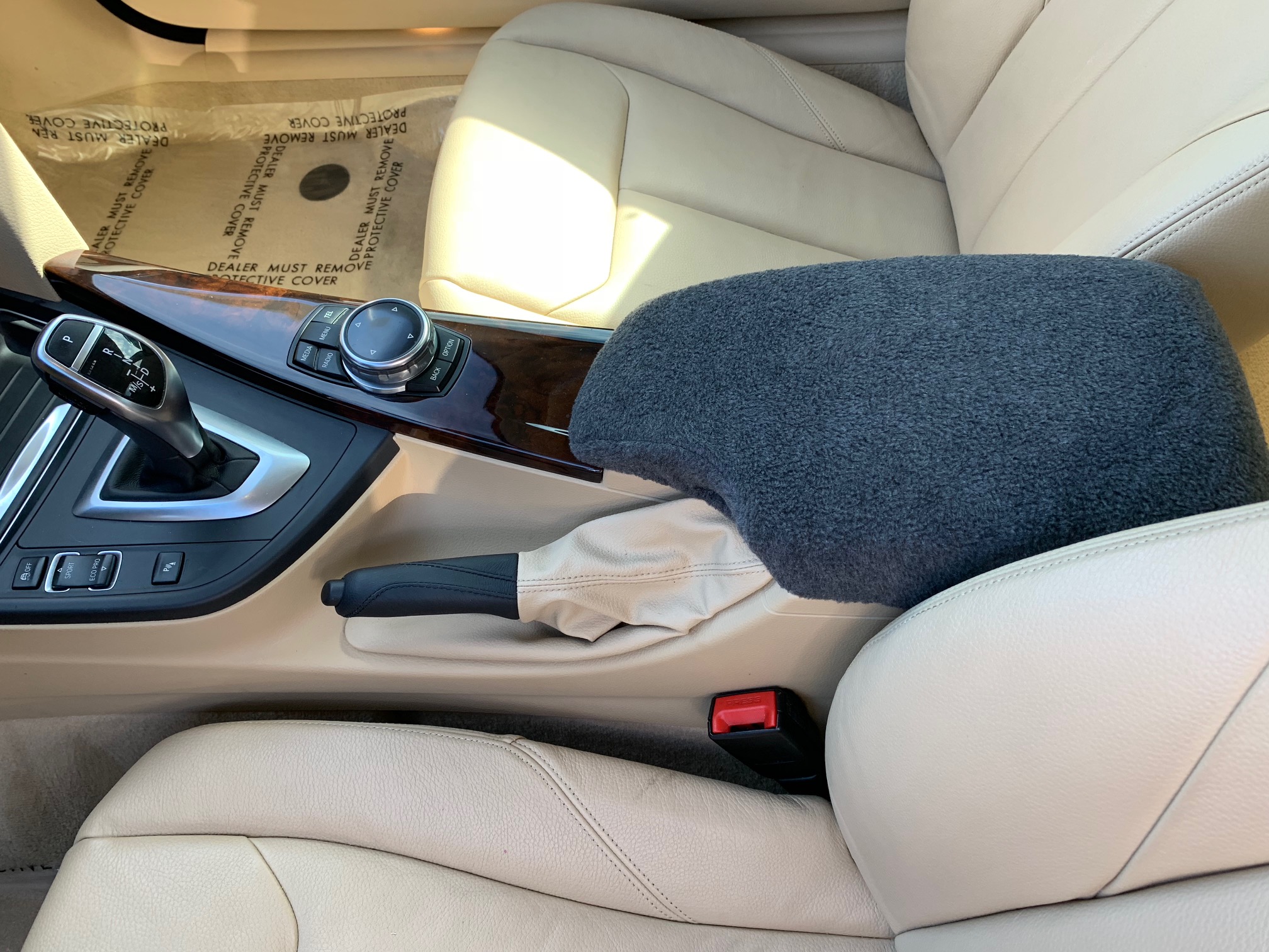 Buy Fleece Center Armrest Console Cover fits the BMW M3 Series 2015-2019 (All Trim Levels)