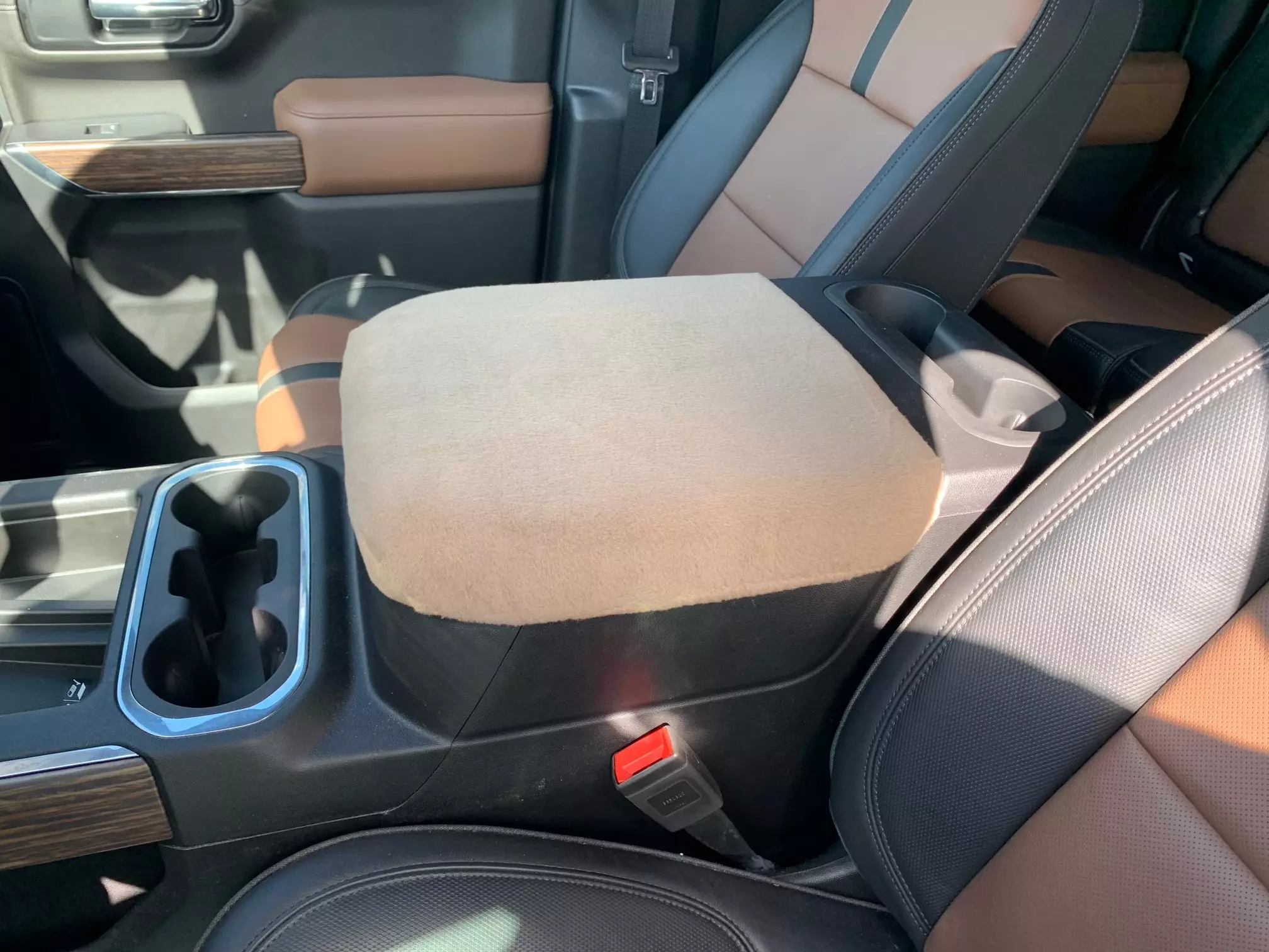 Buy Fleece Center Console Armrest Cover fits the 2019-2022 Chevy Silverado ( All Models & Trim Levels with True Center Console)
