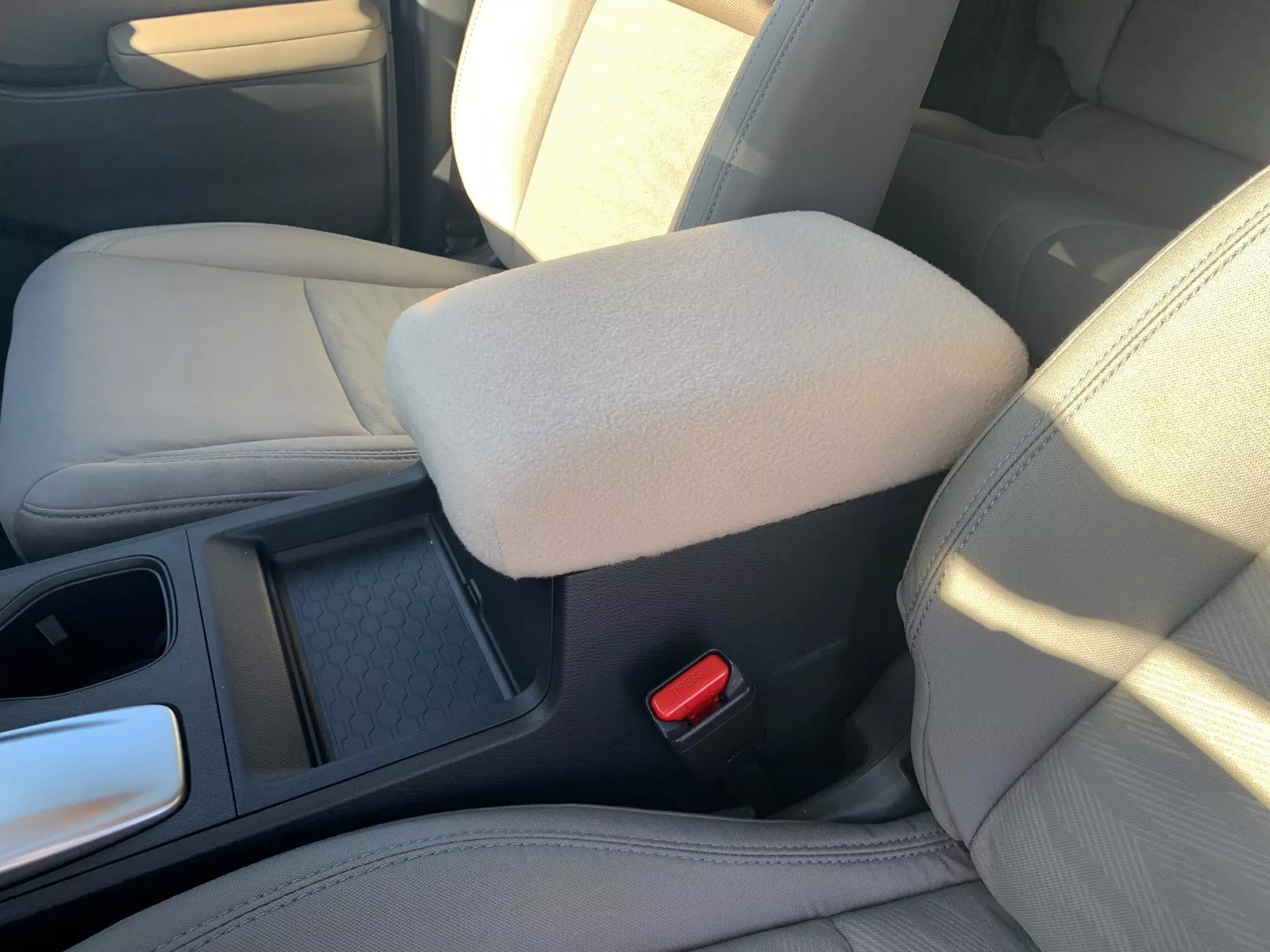 Buy Center Console Armrest Cover fits the Nissan Frontier 2022- Fleece Material