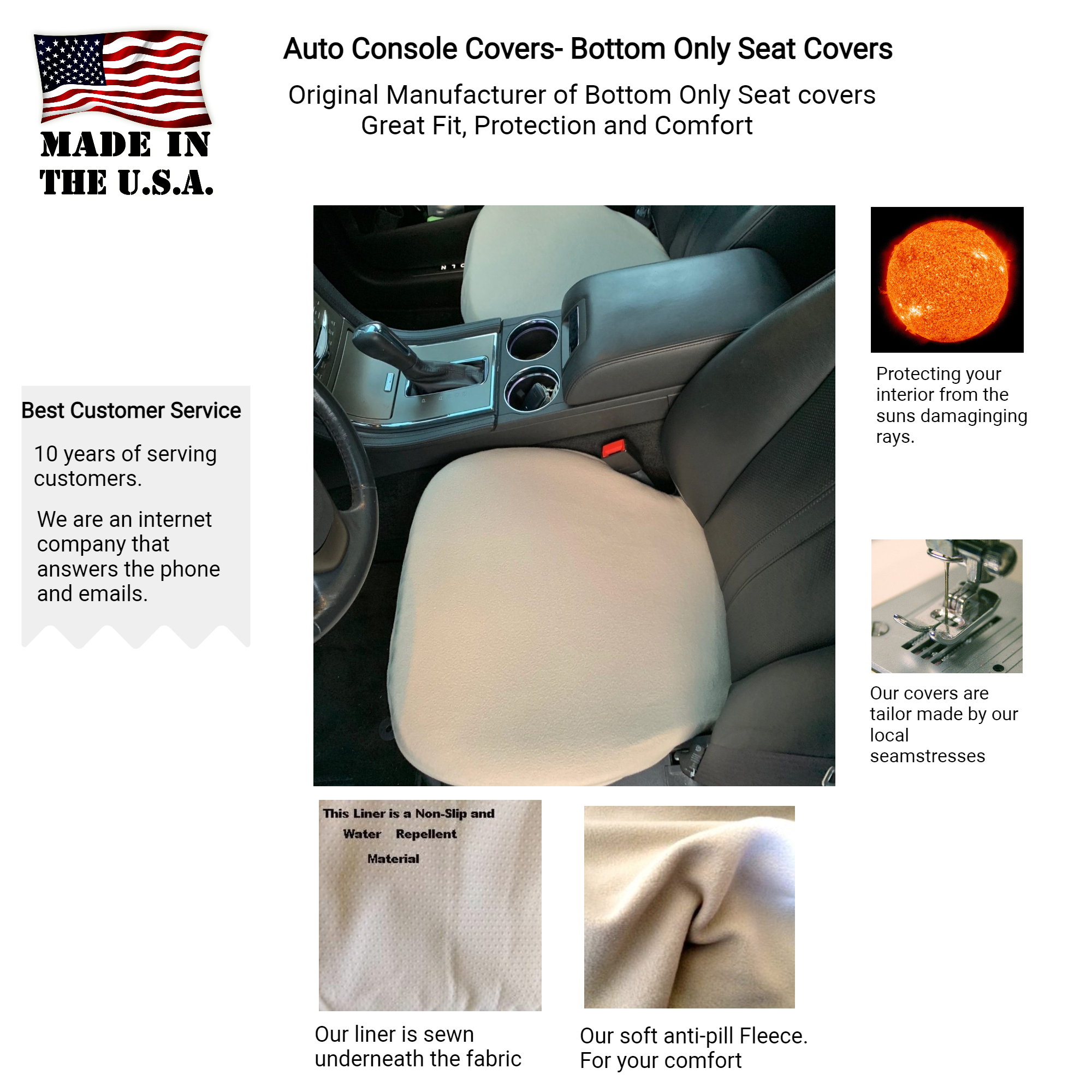 Buy Fleece Bottom Seat Cover for the Toyota Venza 2009-2015 (PAIR)