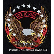 Live to Ride with Eagle and Flame Patch