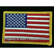 American Flag Patch 2"x3" Yellow Trim (Patch Only)