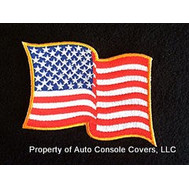 American Flag Patch 1 Wave Yellow Trim (Patch Only)