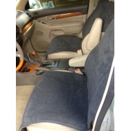 Fleece Slip-On Pancho Bucket Seat Cover (1)-Dark Gray