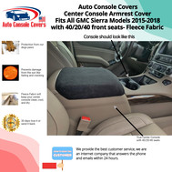 Buy Fleece Center Console Armrest Covers fits the GMC Sierra SLT 2015-2018