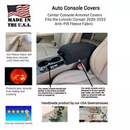 Buy Fleece Center Console Armrest Cover Fits the Lincoln Corsair 2020-2024
