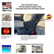 Buy Center Console Armrest Cover fits the Nissan Frontier 2022-2023 Fleece Material