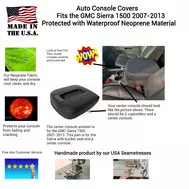 Buy Center Console Armrest Cover fits the GMC Sierra 1500 (2007-2013) Neoprene Material