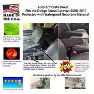 Buy Auto Armrest Covers -Fits the Dodge Grand Caravan 2005-2011- Neoprene material (1 pair)