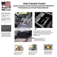 Buy Fleece Center Console Armrest Cover fits the Honda Pilot 2009-2015