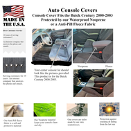 Buy Fleece Century Console Cover Fits the Buick Century 2000-2003