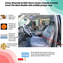 Neoprene Center Console Armrest Cover Fits-  GMC Sierra 1500, 2500, 3500 SLE 2007-2013 Waterproof protective cover