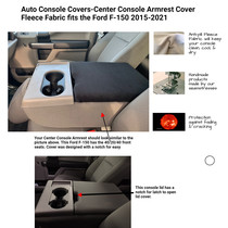 Buy Fleece Center Console Armrest Cover fits the Ford F-150 2015-2022 Fold down middle seat with a console box