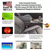 Buy Neoprene Center Console Armrest Cover fits the Lexus GS 350 2013-2018