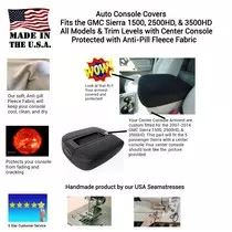 Buy Fleece Center Console Armrest Cover Fits the GMC Sierra 1500, 2500HD, 3500HD 2007-2013 All Models & Trims