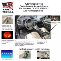 Buy Center Console Armrest Cover fits the Lexus CT 200h 2011-2021-Fleece Material