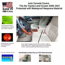 Buy Center Console Armrest Cover fits the Toyota Land Cruiser 2008-2021- Neoprene Material