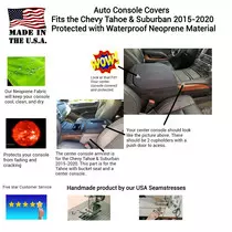 Buy Neoprene Center Console Armrest Cover Fits the Chevy Suburban 2015-2020