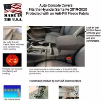 Buy Fleece Center Console Armrest Cover fits the Hyundai Santa Fe 2019-2020