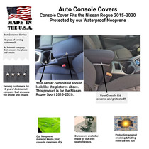 Buy Neoprene Center Console Armrest Cover fits the Nissan Rogue 2015-2020