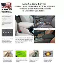 Buy Fleece Center Console Armrest Cover fits the BMW X3 2011-2024