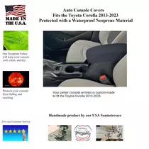 Buy Center Console Armrest Cover fits the Toyota Corolla 2013-2023- Neoprene Material