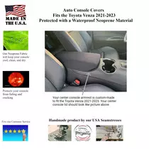 Buy Neoprene Center Console Armrest Cover - Fits the Toyota Venza 2021-2023