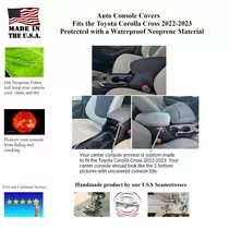 Buy Center Console Armrest Cover fits the Toyota Corolla Cross 2022-2023- Neoprene Material