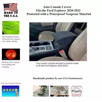 Buy Neoprene Center Console Armrest Cover fits the Ford Explorer 2020-2023