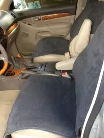 Fleece Slip-On Pancho Bucket Seat Cover (Pair) Dark Gray