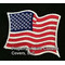American Flag Patch 1 Wave White Trim (Patch Only)