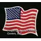 American Flag Patch 1 Wave White Trim (Patch Only)