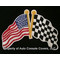 USA Flag and Checker Flag (Patch Only)